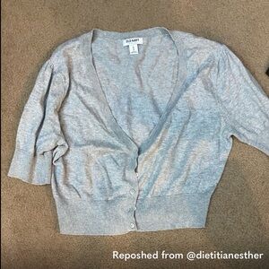 Old Navy | Light Grey Crop Cardigan